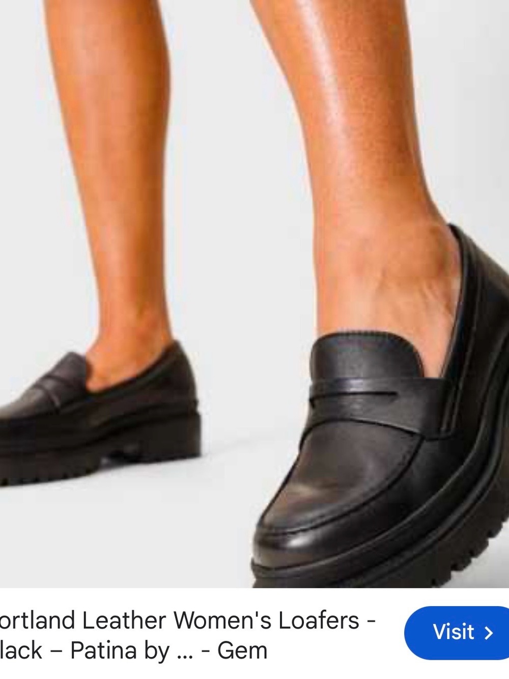 Portland Leather Black Women’s Platform Penny Loafers